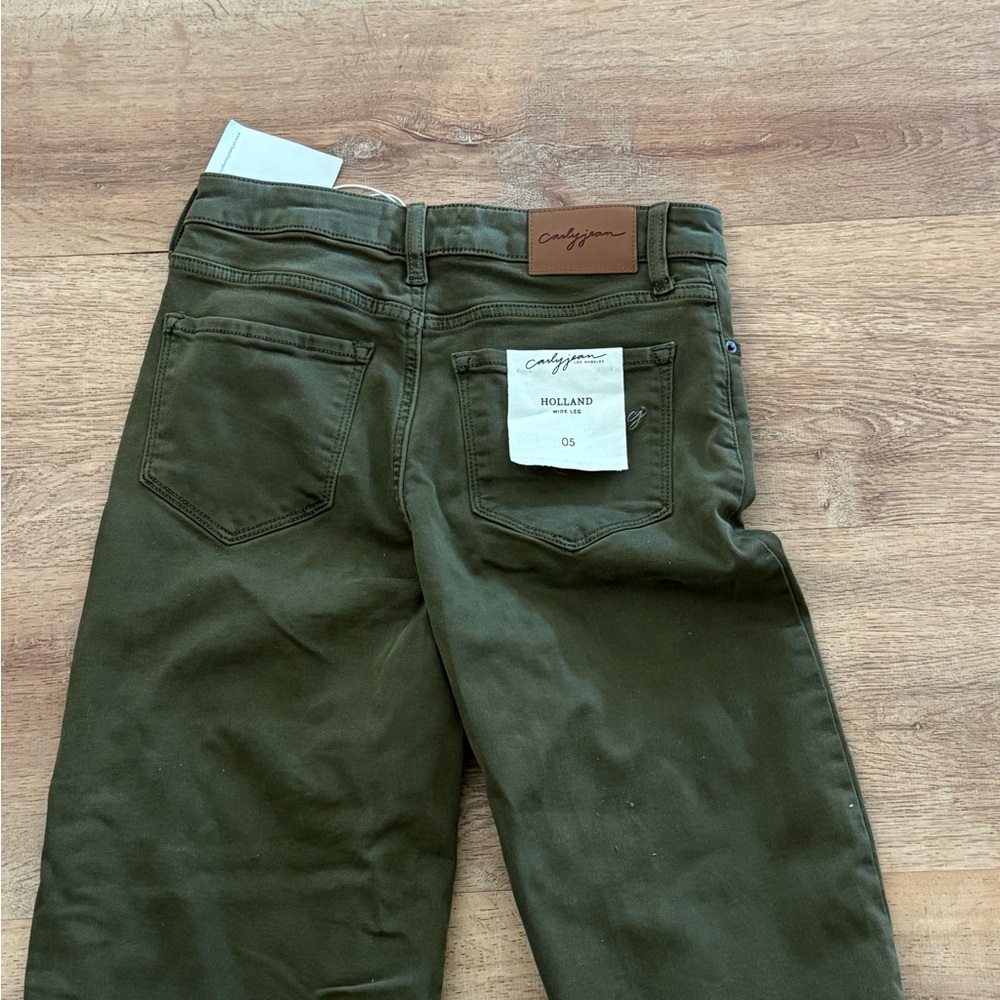 Carlyjean LA wide leg holland Jean in green